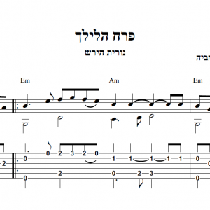 פרח הלילך-תווים/טאבים לגיטרה מתחילים+