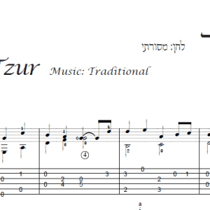 עיבוד פינגרסטייל לגיטרה מאת חגי רחביה לשיר מעוז צור הכולל תווים לגיטרה,טאבים לגיטרה ואקורדים לגיטרה.