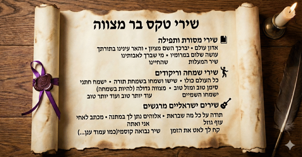 רשימת שירים מומלצים לבר מצווה בגיטרה -חגי רחביה